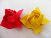 Роза оригами - схема