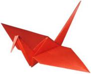 Оригами журавлик - схема 